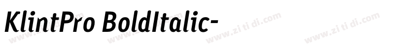 KlintPro BoldItalic字体转换